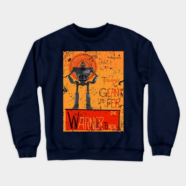 Tournee' Le Geant de Fer Crewneck Sweatshirt by DistractedGeek